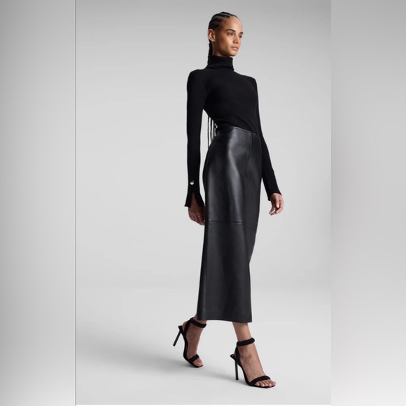 A.L.C. Marta Leather Midi Skirt $895